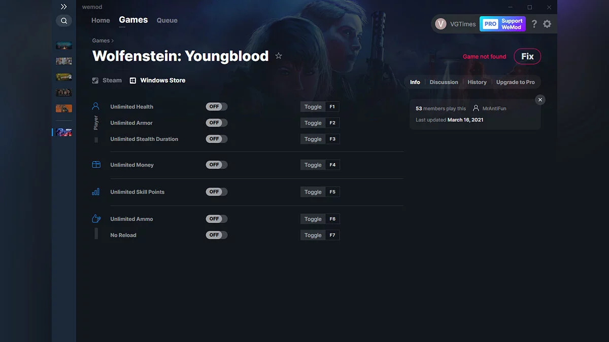 Wolfenstein: Youngblood — Trainer (+7) from 03/16/2021 [WeMod]