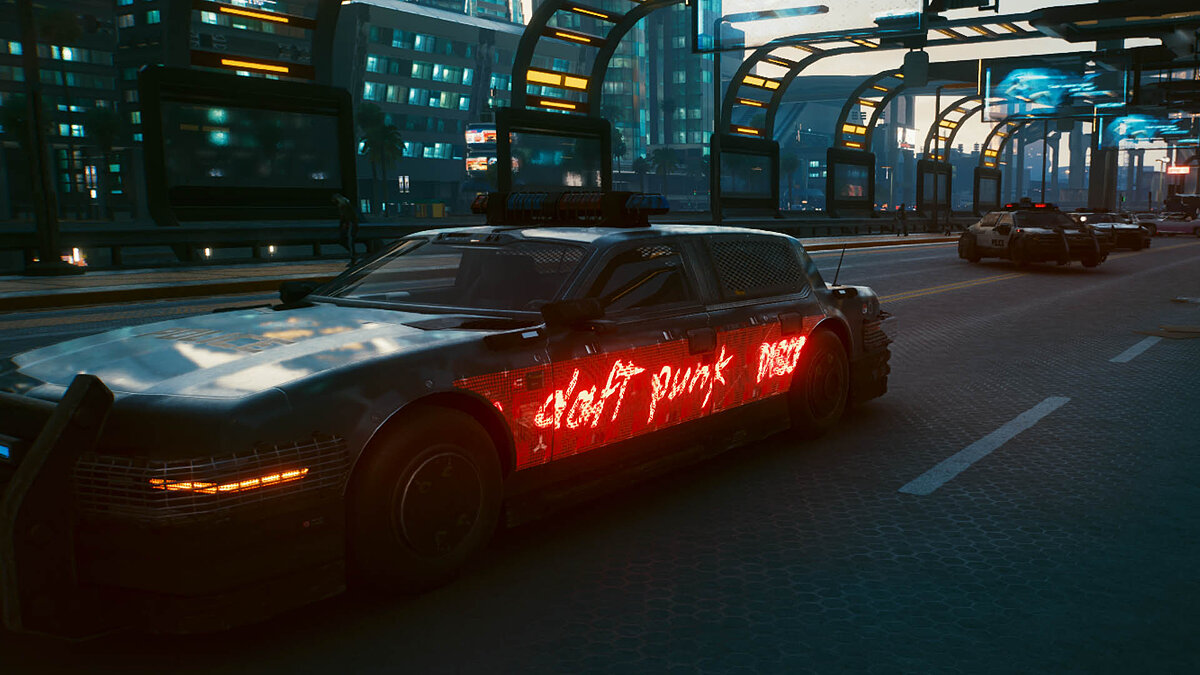 Cyberpunk 2077 — Daft Punk in police cars