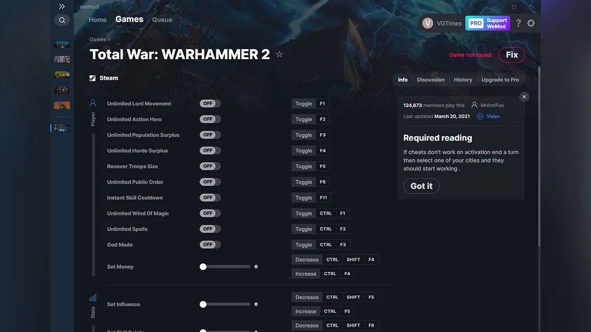 Total War: Warhammer 2 — Trainer (+18) from 03/20/2021 [WeMod]