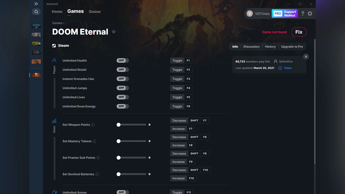 Doom Eternal — Entrenador (+13) del 20/03/2021 [WeMod]