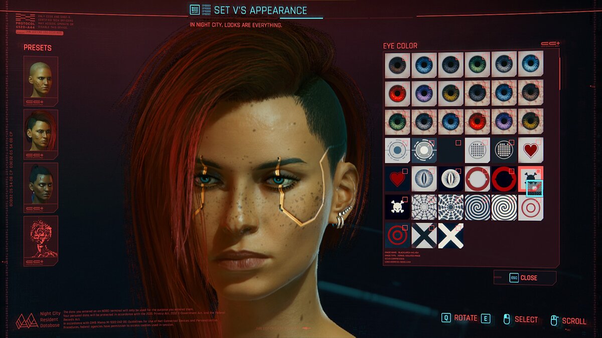 Cyberpunk 2077 — Unique eye textures