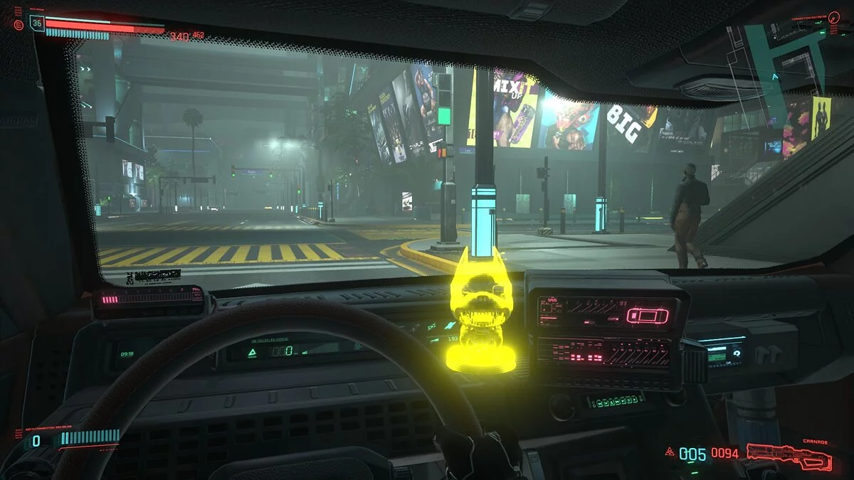 Cyberpunk 2077 — Голографічний собака в машині