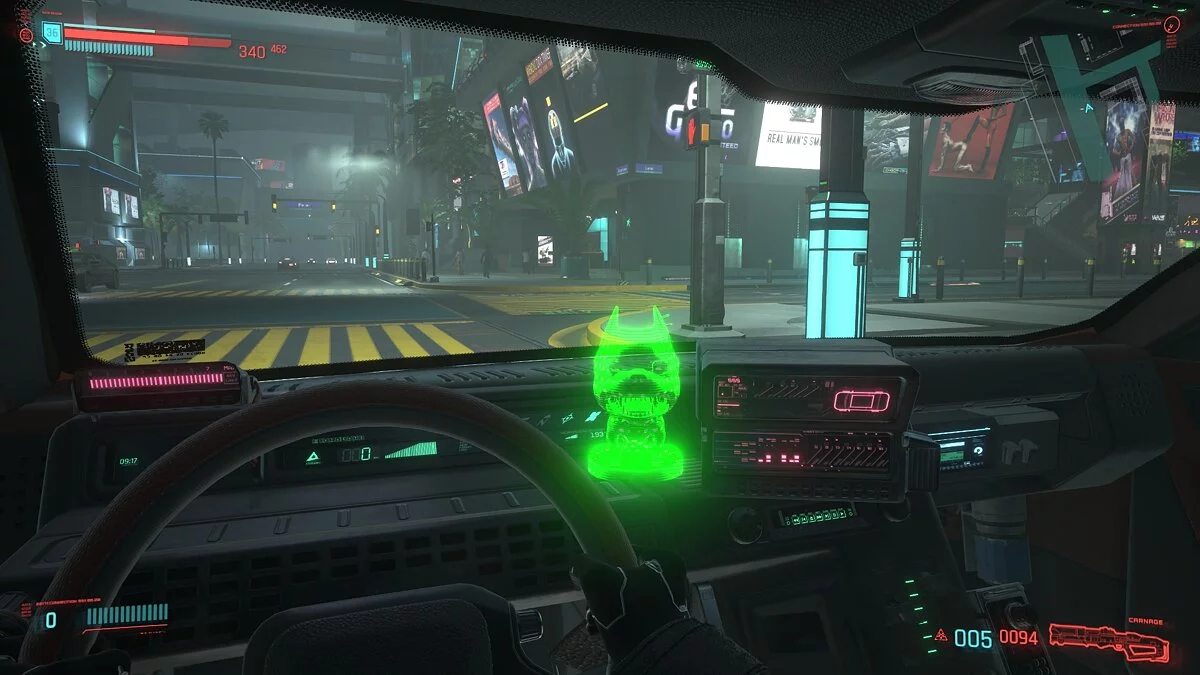 Cyberpunk 2077 — Голографічний собака в машині