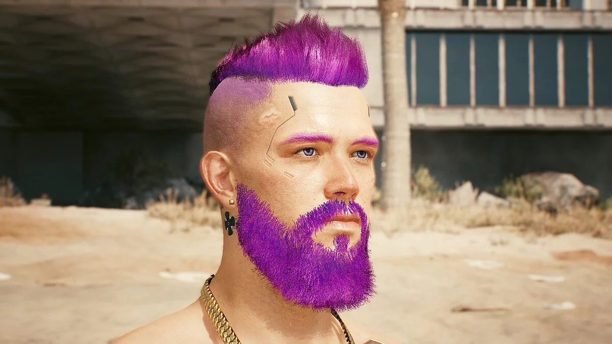 Cyberpunk 2077 — Шрам від кулі на голові
