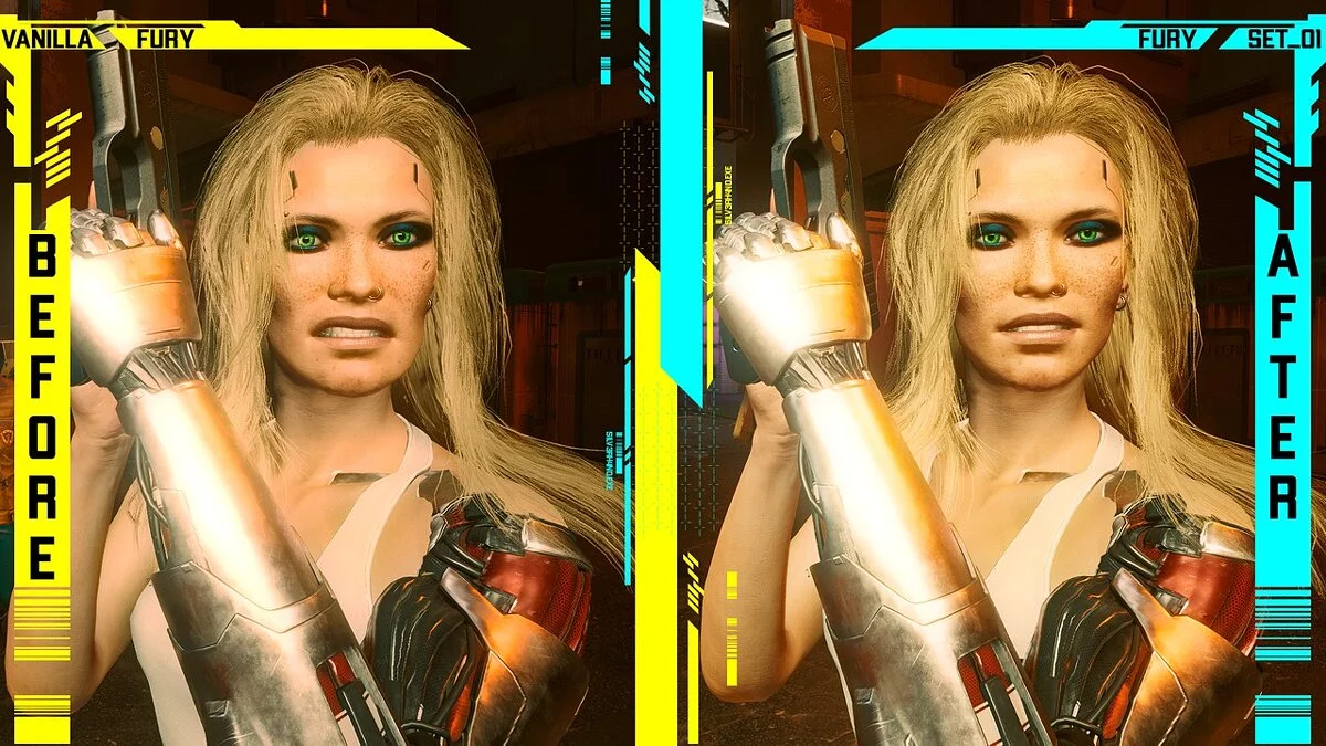Cyberpunk 2077 — Нові вирази обличчя для дівчат Ві