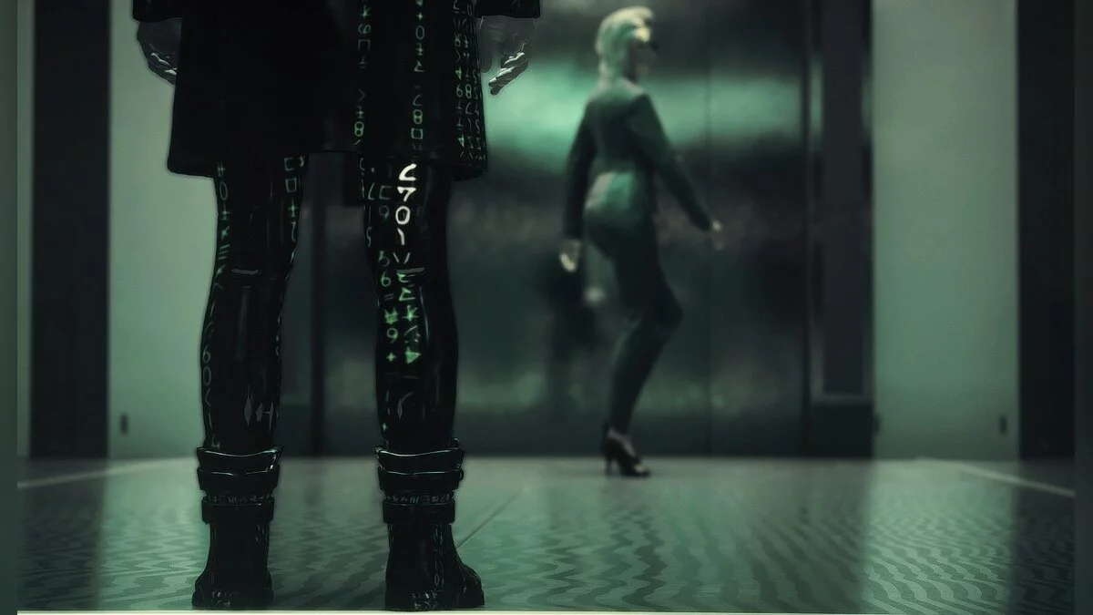 Cyberpunk 2077 — Анімований матричний код
