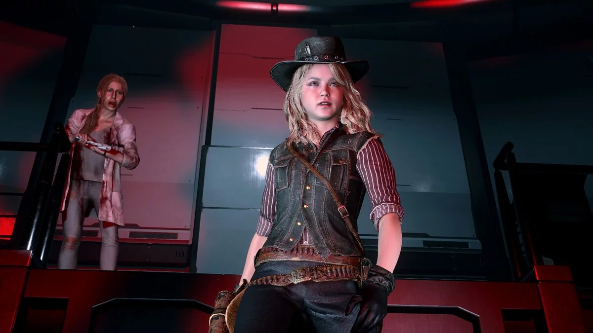 Resident Evil 2 — Валери и Бекка - косплей Джона Марстона