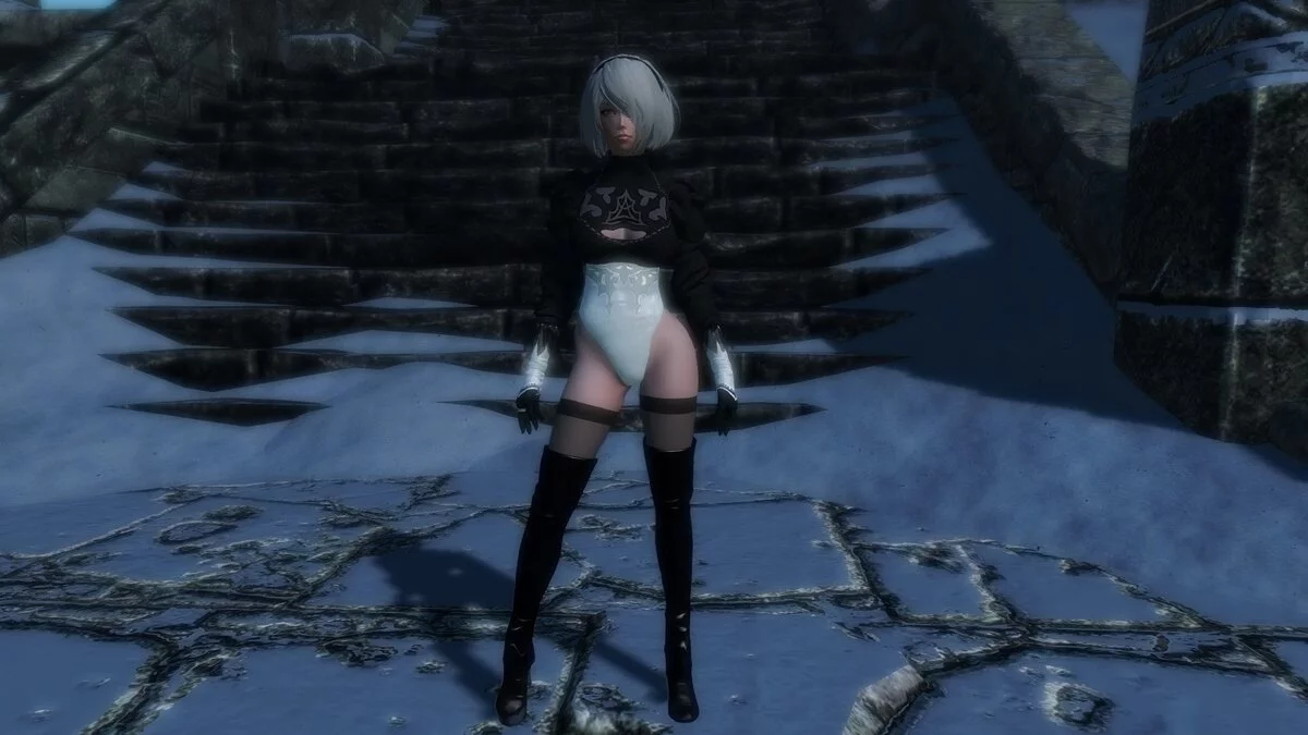 The Elder Scrolls 5: Skyrim Legendary Edition — Пресет андроида YoRHa No. 2 Type B из Nier: Automata