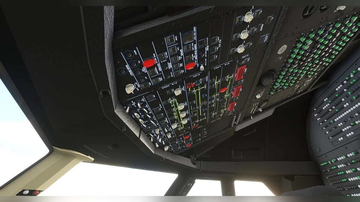 Microsoft Flight Simulator — Чорна кабіна та синє освітлення для A320