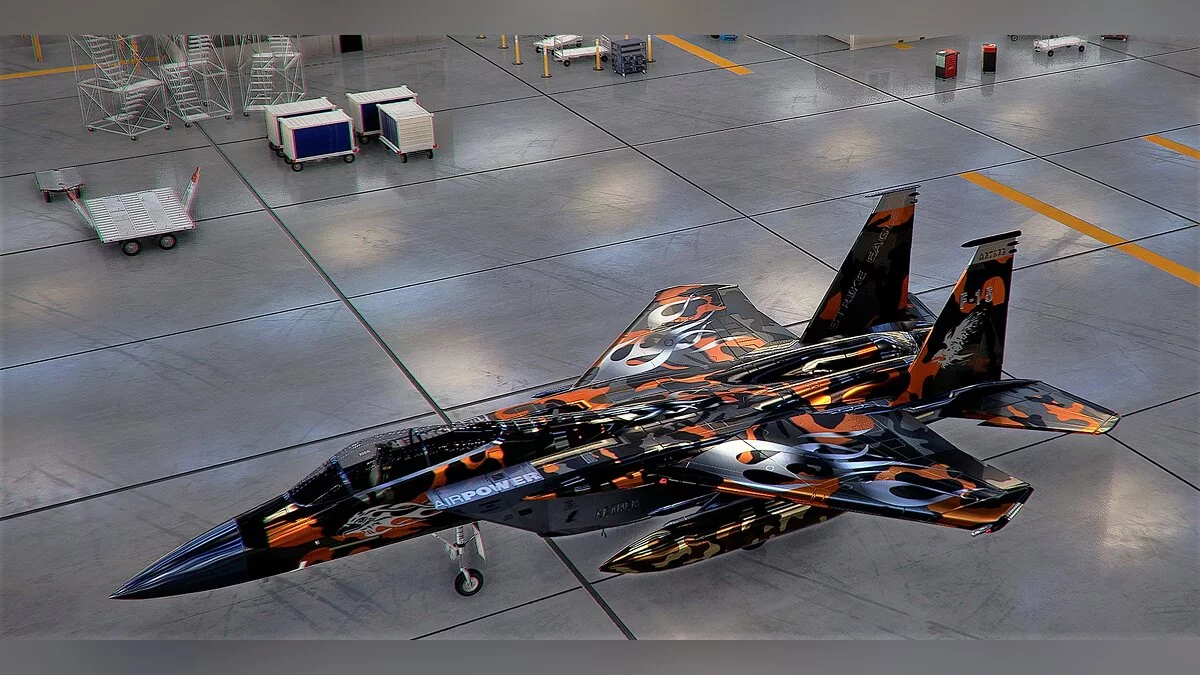 Microsoft Flight Simulator — Огненная раскраска для смолета F15C