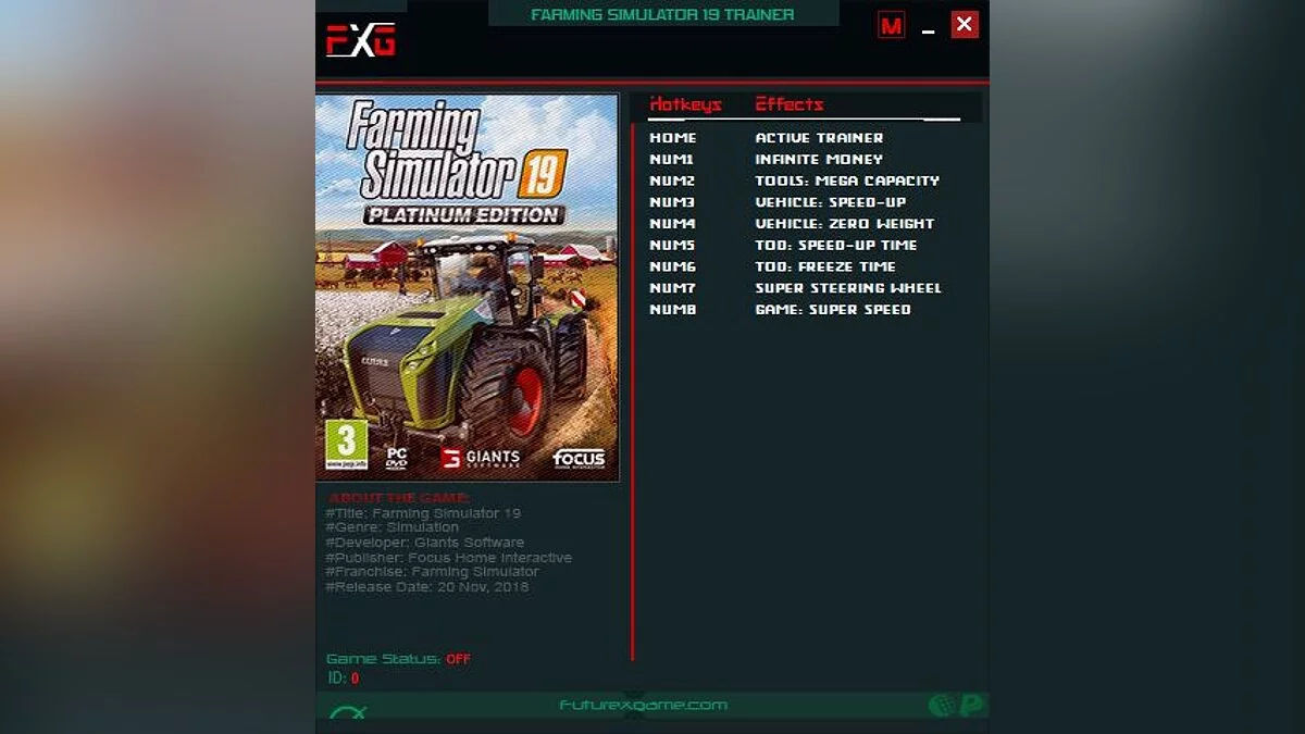 Farming Simulator 19 — Трейнер (+8) [1.7.1.0]