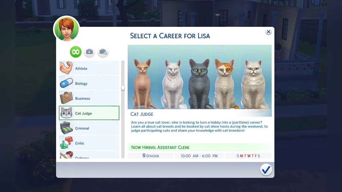 The Sims 4 — Cat Judge Career (03/17/2021)