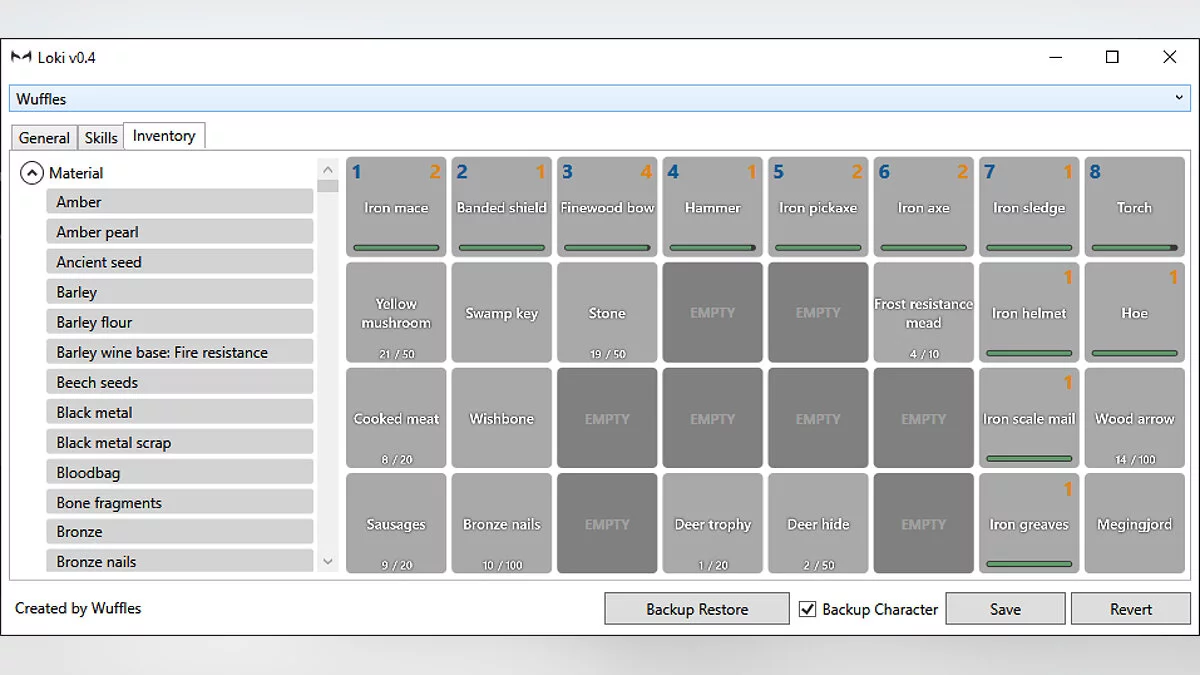 Valheim — Character Editor - редактор персонажей