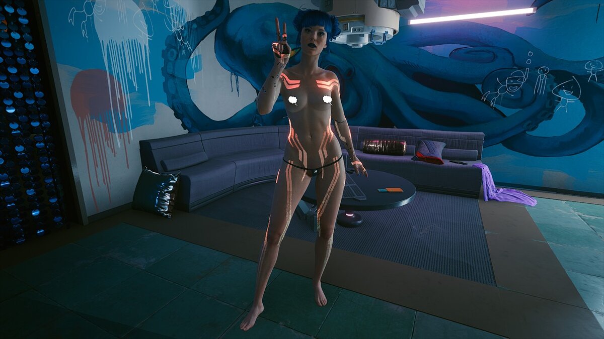 Cyberpunk 2077 — Glowing clothes