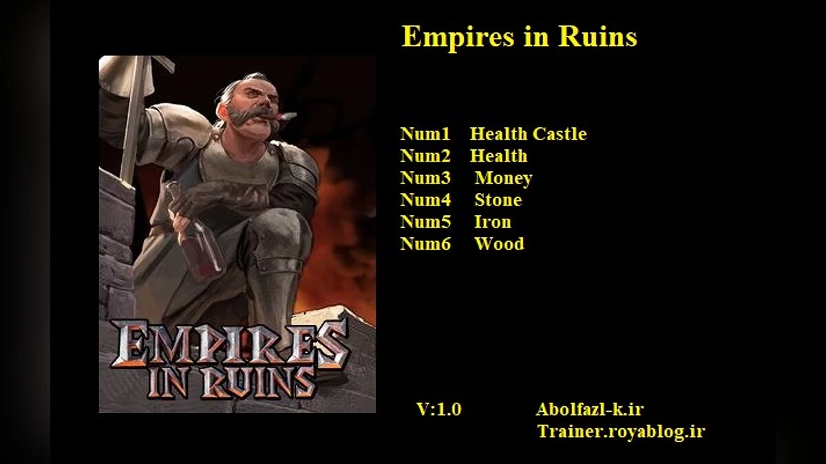 Empires in Ruins — Trainer (+6) [1.0]