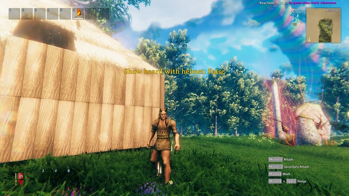 Valheim — Переключатель волос и бороды 