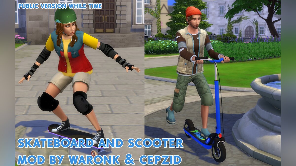 The Sims 4 — Functional skateboard and scooter