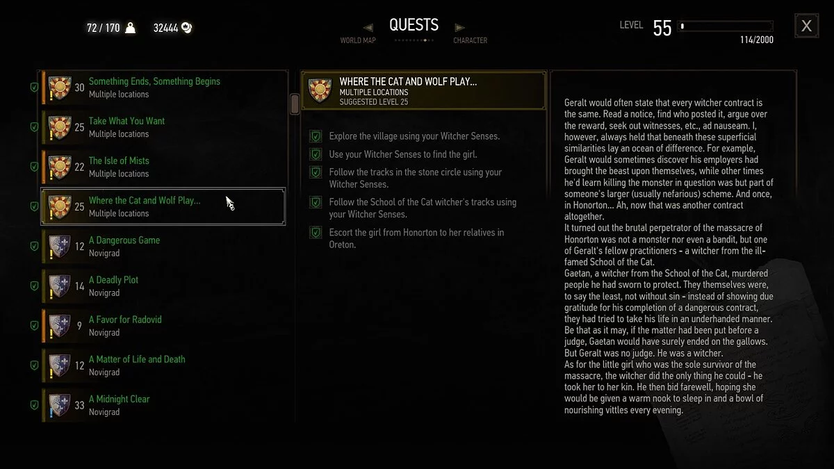 The Witcher 3: Wild Hunt - Complete Edition — Corrections to quest locations in the journal