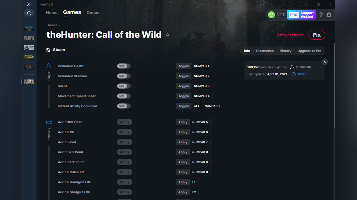 theHunter: Call of the Wild — Trainer (+26) from 04/01/2021 [WeMod]