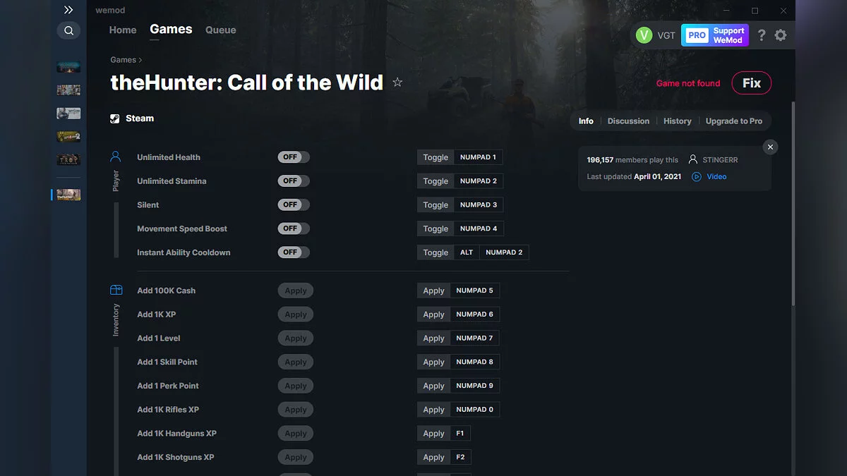 theHunter: Call of the Wild — Trainer (+26) from 04/01/2021 [WeMod]