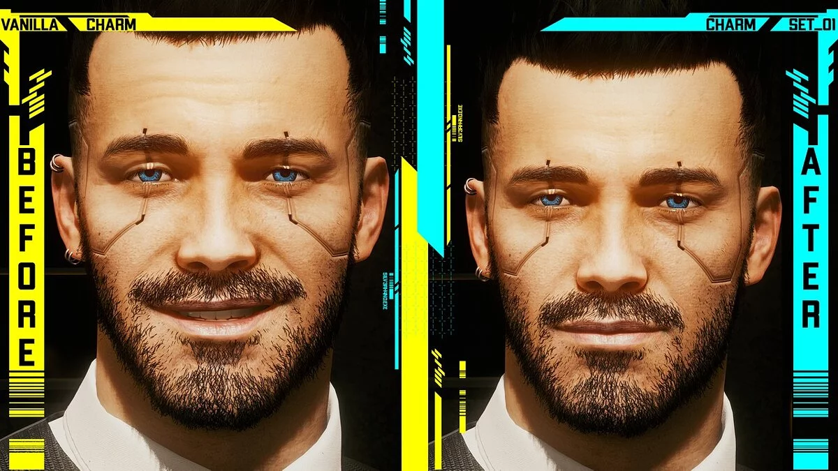 Cyberpunk 2077 — Выразительный мужчина Ви