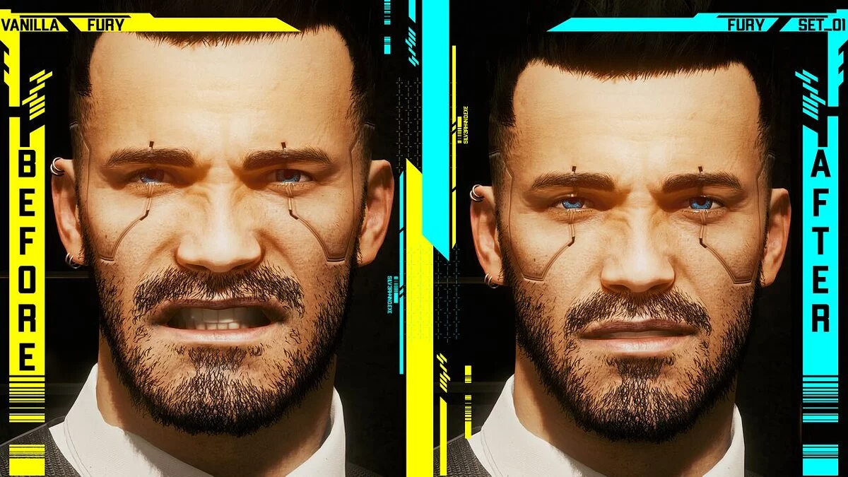 Cyberpunk 2077 — Выразительный мужчина Ви