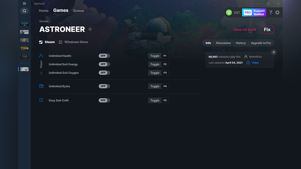 Astroneer — Trainer (+5) from 04/04/2021 [WeMod]