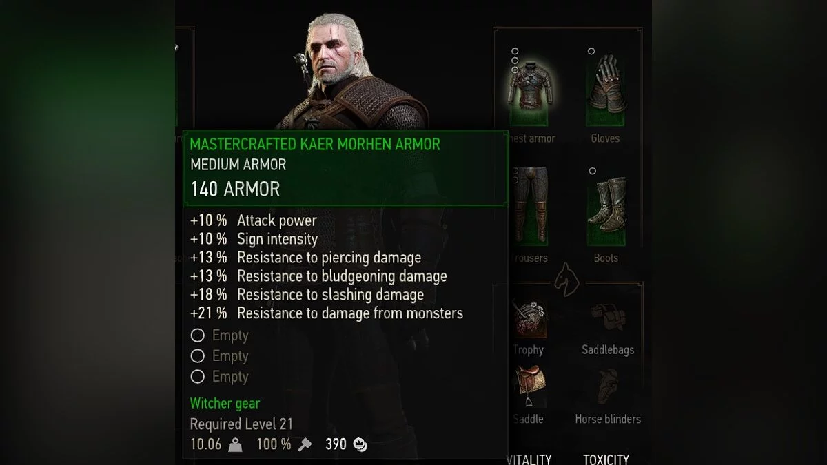 The Witcher 3: Wild Hunt — Starting Armor Improvement