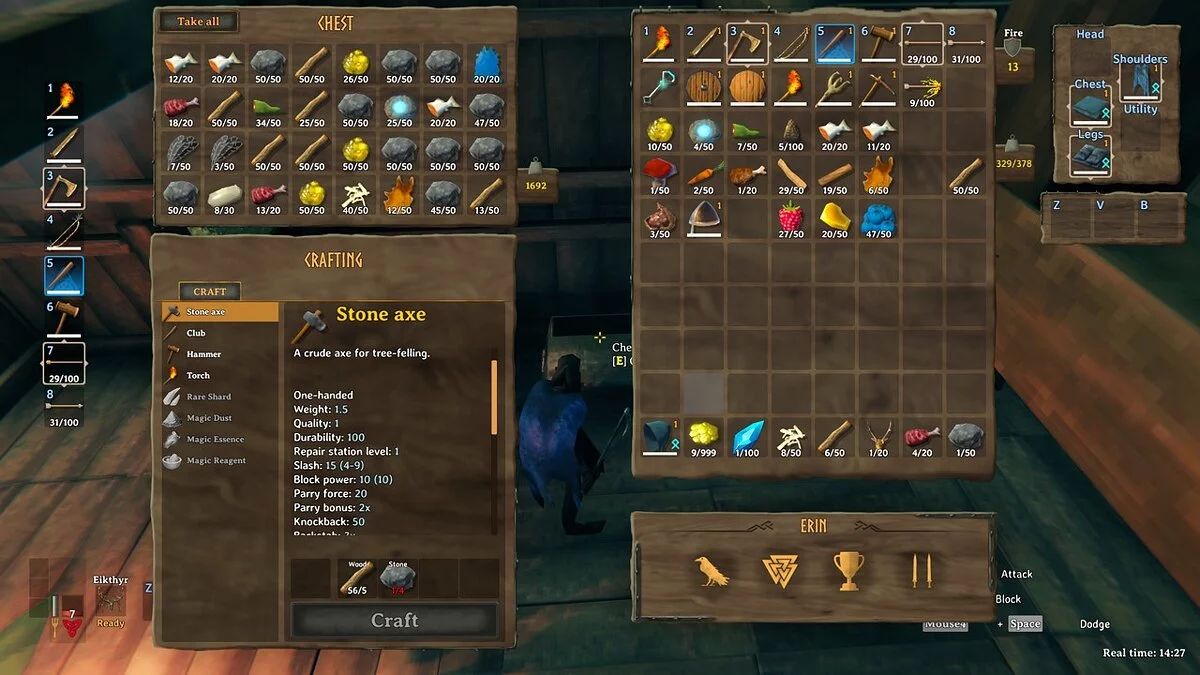 Valheim — Movable inventory windows