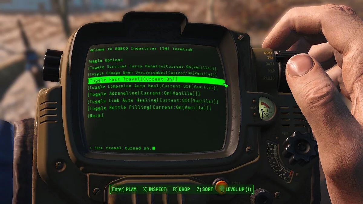 Fallout 4: Game of the Year Edition — Opciones de supervivencia