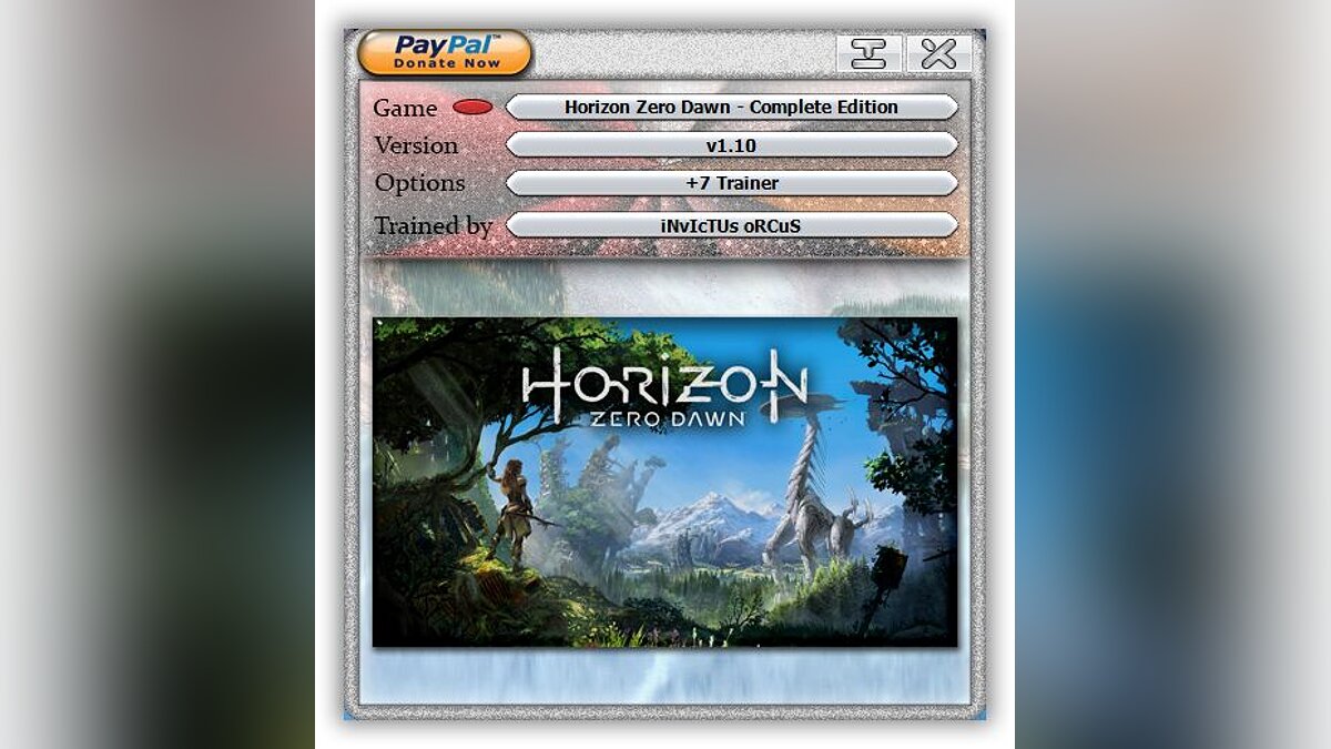 Horizon Zero Dawn Complete Edition — Trainer (+7) [1.10]