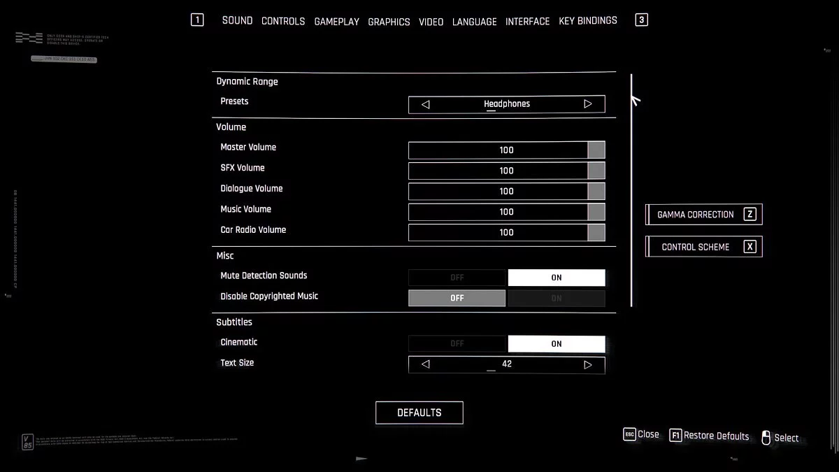 Cyberpunk 2077 — Минимальный белый интерфейс