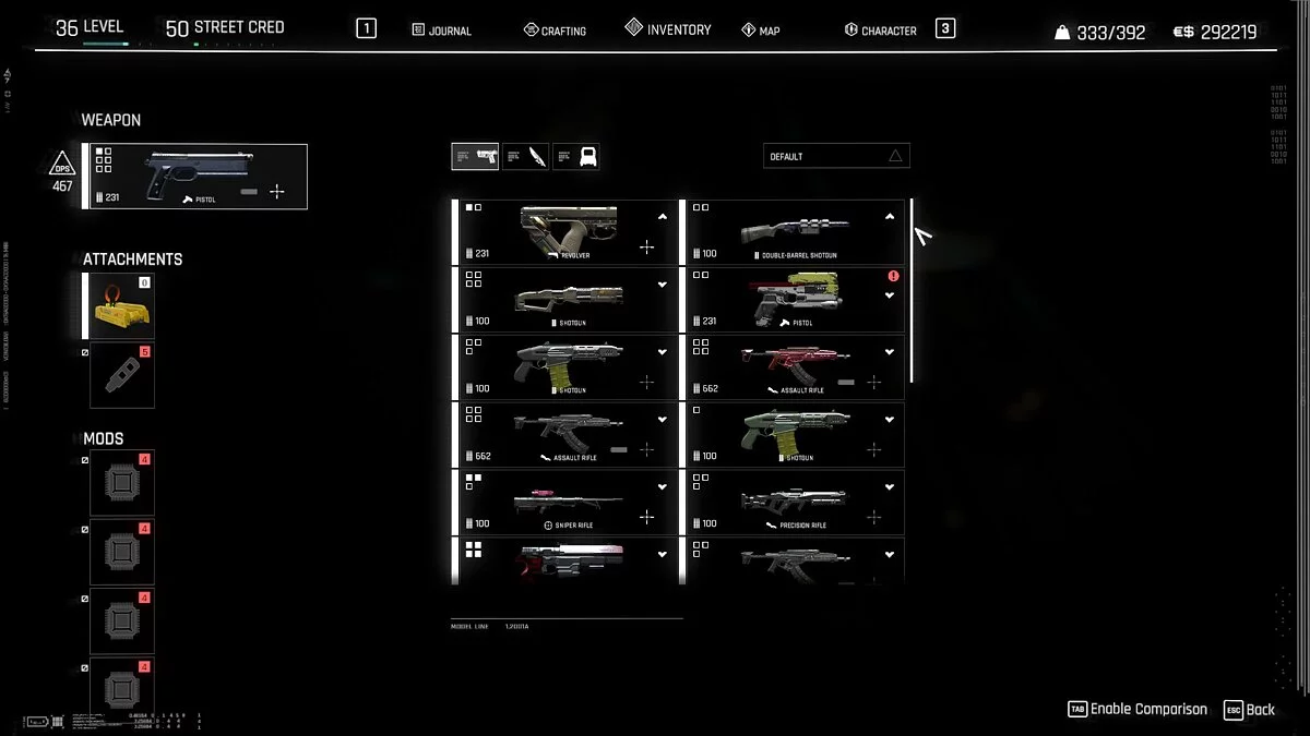 Cyberpunk 2077 — Минимальный белый интерфейс