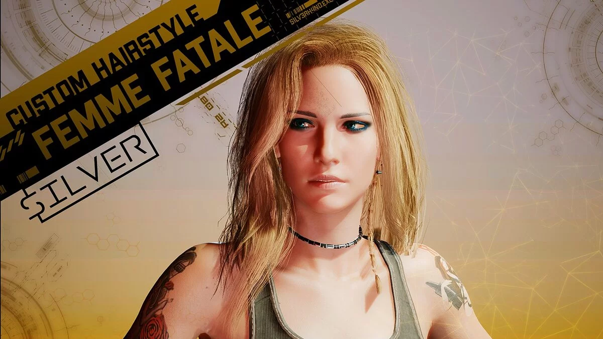 Cyberpunk 2077 — Hairstyle "Femme Fatale"