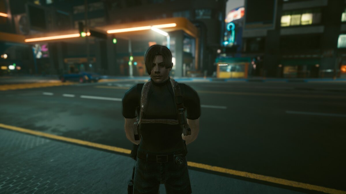 Cyberpunk 2077 — Leon without a jacket from the game Resident evil 4