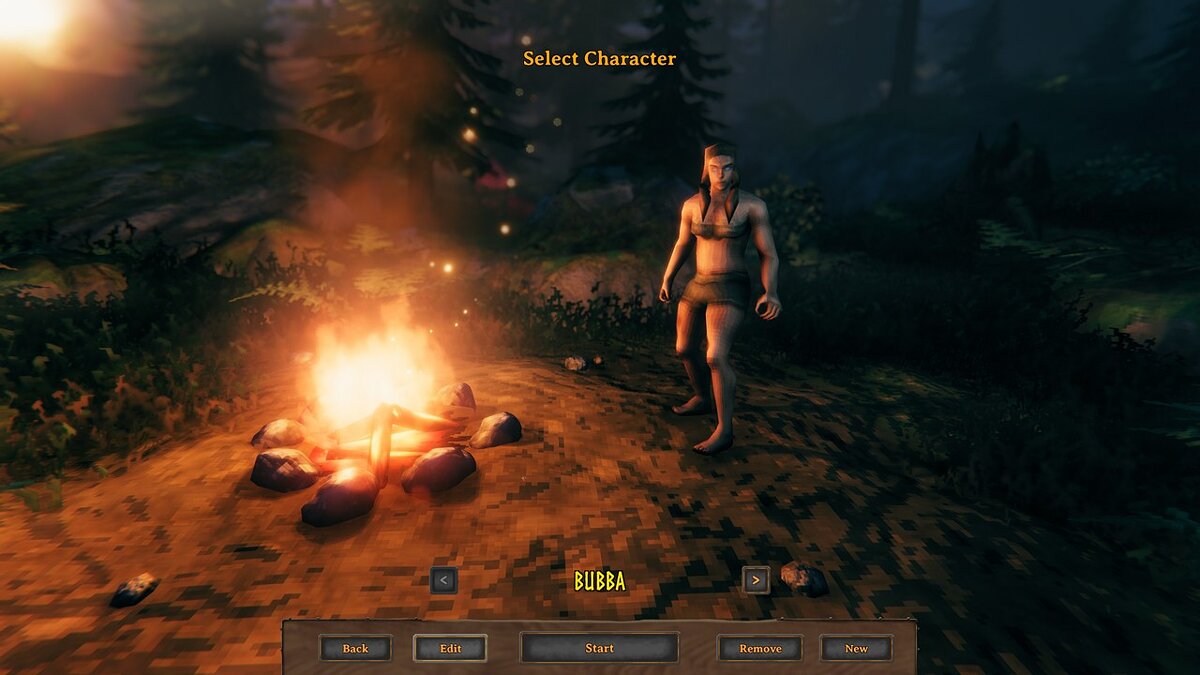 Valheim — Character edit button