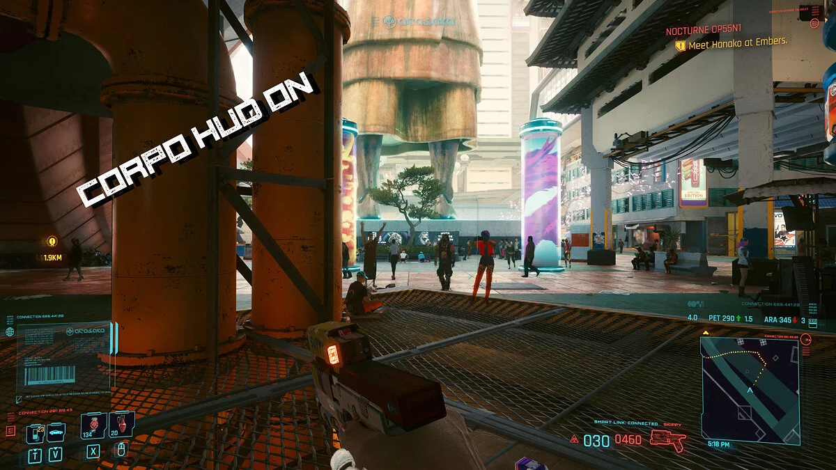 Cyberpunk 2077 — Корпоративный HUD