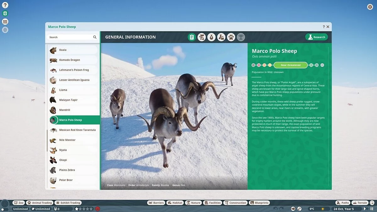 Planet Zoo — Вівці Марко Поло - нові види