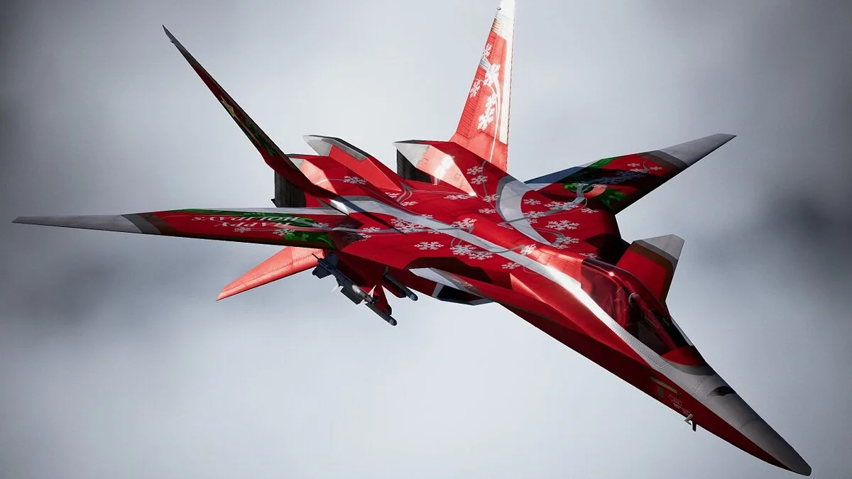 Ace Combat 7: Skies Unknown — XFA-27 in "Happy Holidays" livery