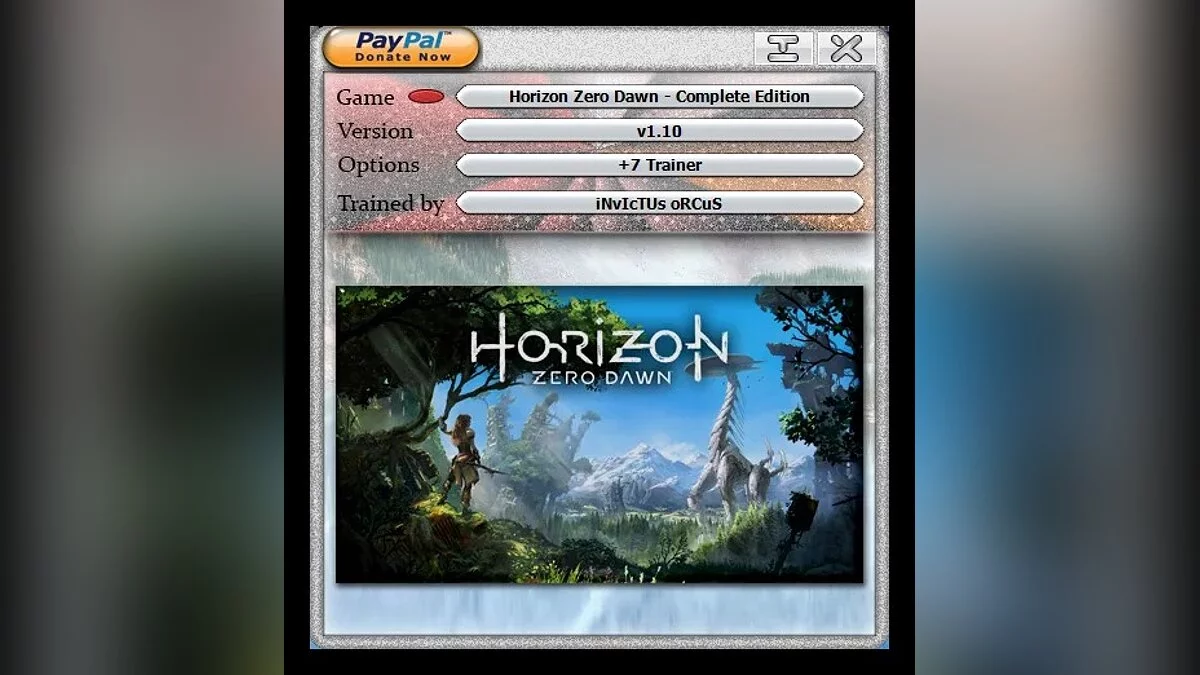 Horizon Zero Dawn Complete Edition — Trainer (+7) [1.08 - 1.10]