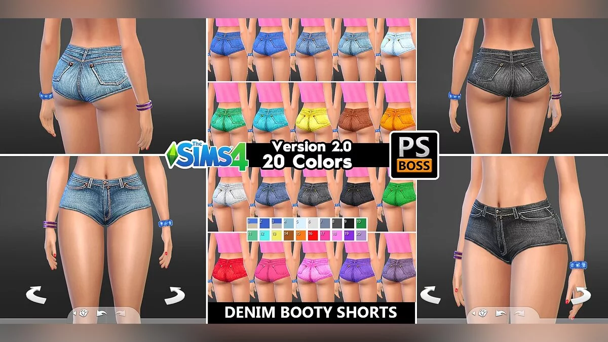 The Sims 4 — Short denim shorts