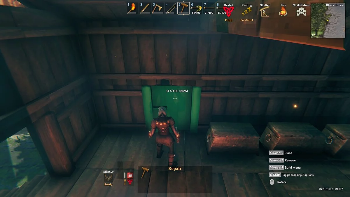 Valheim — Відображення стану будівлі