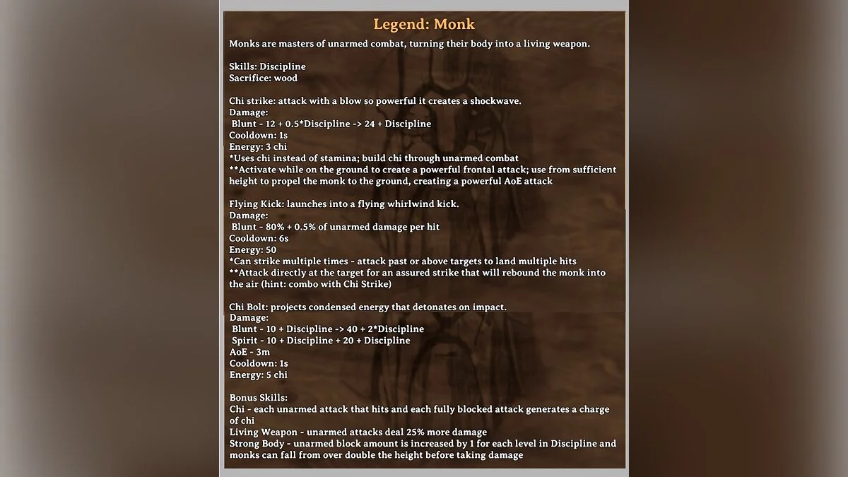 Valheim — Класи героїв