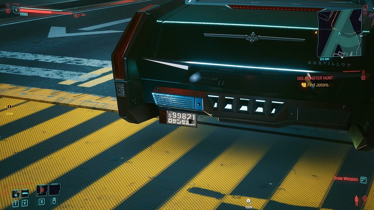 Cyberpunk 2077 — Номерные знаки различных цветов и дизайна