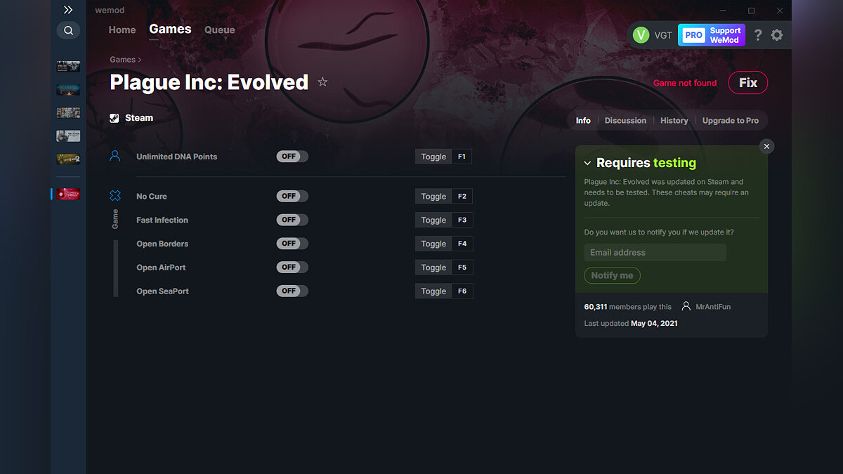 Plague Inc: Evolved — Trainer (+6) from 05/04/2021 [WeMod]