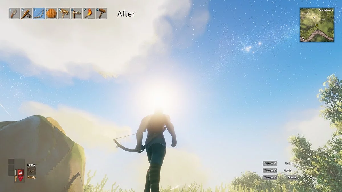 Valheim — Видалення бруду з екрану