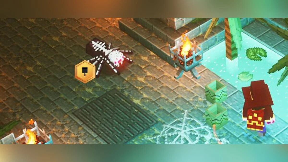 Minecraft Dungeons — Костяные пауки