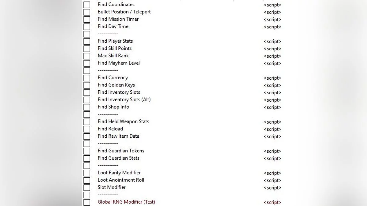 Borderlands 3 — Table for Cheat Engine [UPD: 05/07/2021]