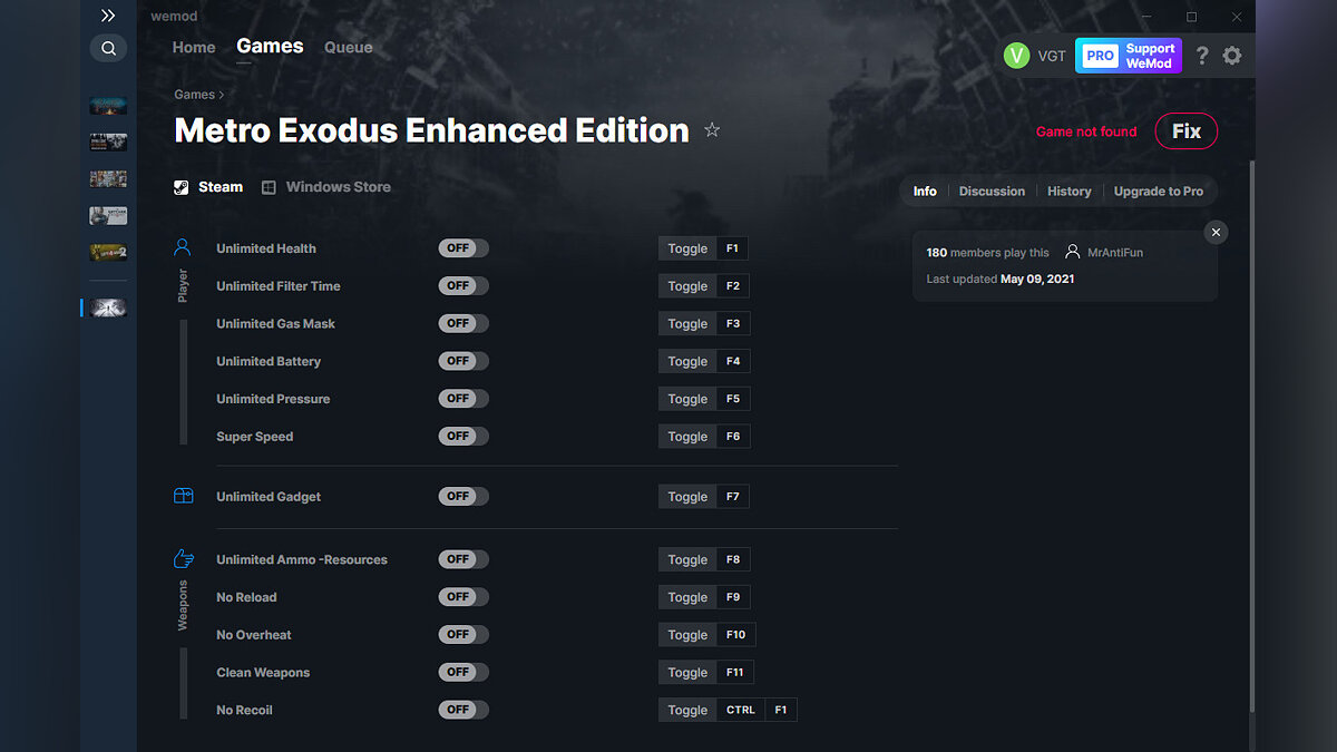 Metro Exodus Enhanced Edition — Trainer (+12) from 05/09/2021 [WeMod]