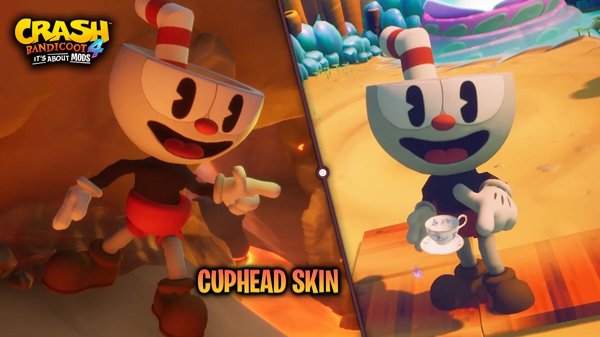 Crash Bandicoot 4: It&#039;s About Time — Cuphead en lugar de Neo Cortex